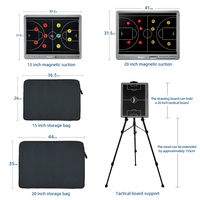 LCD المحمولة 15 بوصة كرة القدم كرة السلة التدريب الإلكترونية التكتيكية مجلس السبورة لوحة الرسم السحرية