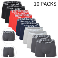 5/10 Piece Set Of Men's Seasonal Fashionable Casual Flat Underwear Plus Size Comfortable Square Underwear Youth Sports Shorts
