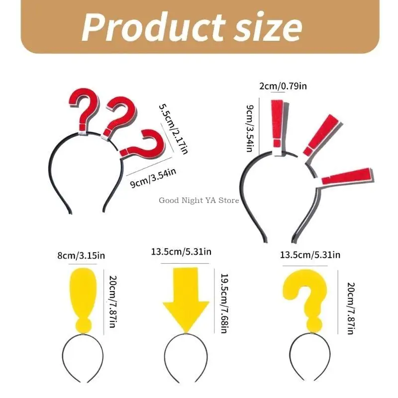 Exclamação unissex Mark Bandas cabelo atraentes para fotos fotos fotográficas