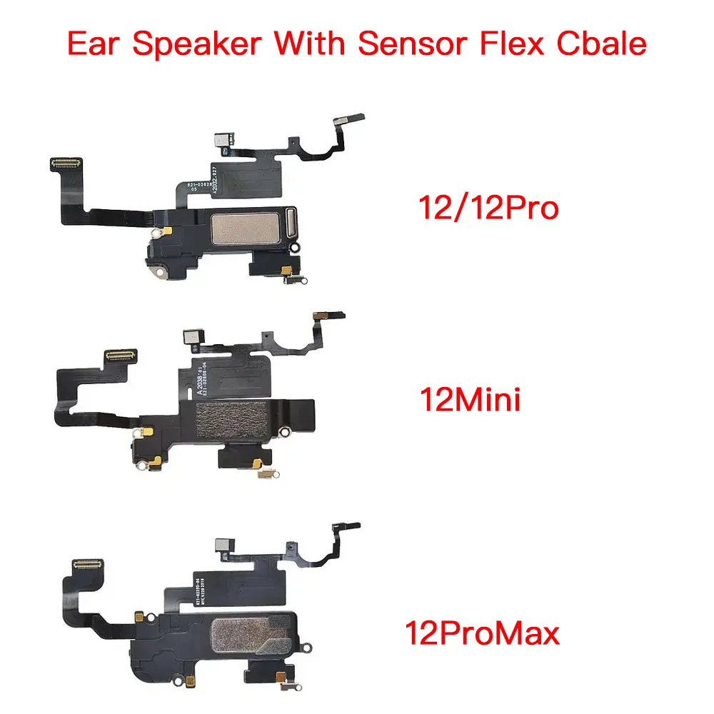 Ear Speaker Earpiece Flex Cable  For iPhone  7 7P 8 Plus X XR XS MAX 11 12 Mini Pro Max Replacement Parts