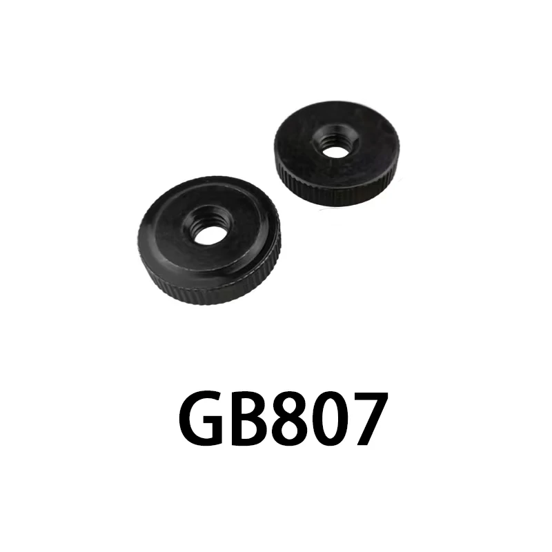 Black Carbon Steel Small Step Hand Tighten Nuts M3 M4 M5 M6 M8 M10 Knurled Thumb Nuts GB807