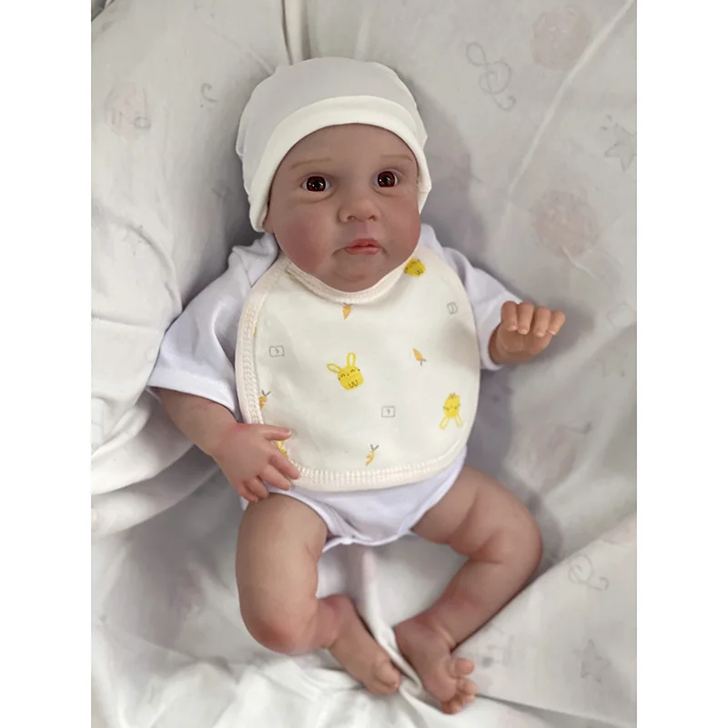 

18inch Newborn Baby Dolls Miley Handmade Lifelike Bebe Reborn Dolls 3D Painting Skin with Visible Veins Bebe Toys Same as Photos