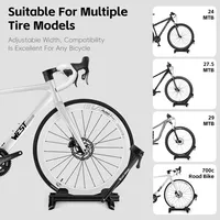 WEST BIKING Portable Road Bike Parking Racks Foldable 24-29 Inch MTB Wheel Stand Rotating Adjustable Bike Parking Floor Stand