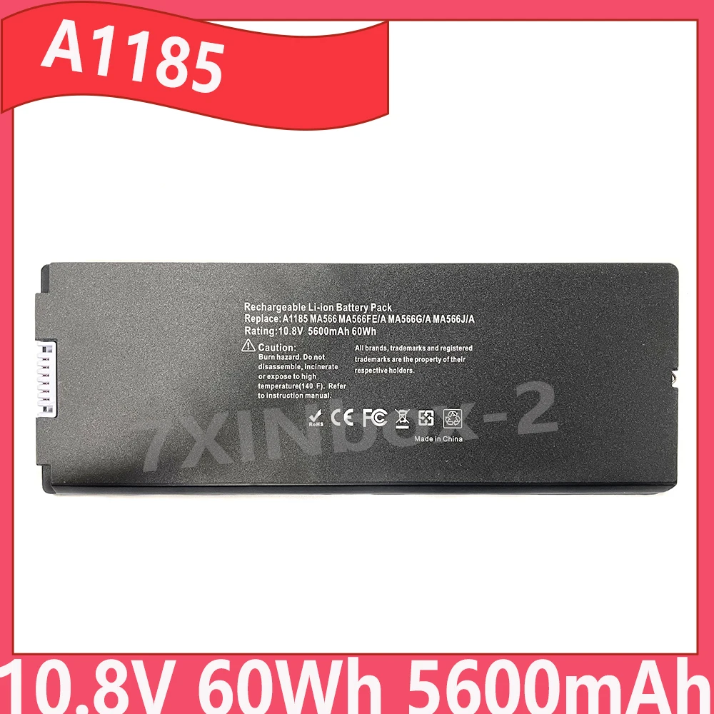 

A1185 10.8V 60Wh 5600mAh Laptop Battery For Apple MacBook 13" Inch A1181 MA472 MA701 MA566 MB404*/A MA566G/A MB063*/A