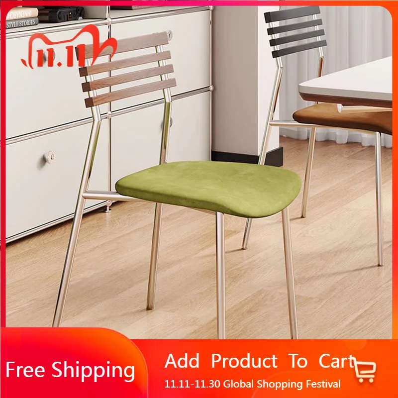 

Metal Party Dining Chairs Restaurant Living Room Events Minimalist Comfortable Dining Chairs Lounge Bedroom Silla Home Furniture