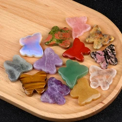1pc Crystal Agate Natural Stone Butterfly Shape Ornaments Charming Tabletop Decoration Stone Home Crafts Accessories Gifts