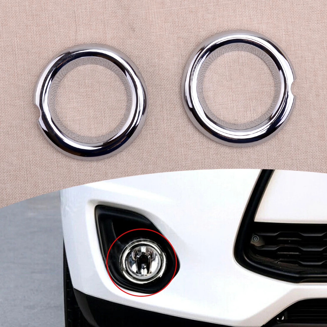 

Car Chrome Front Fog Light Lamp Cover Trim fit for Mitsubishi ASX RVR Outlander Sport 2013 2014 2015