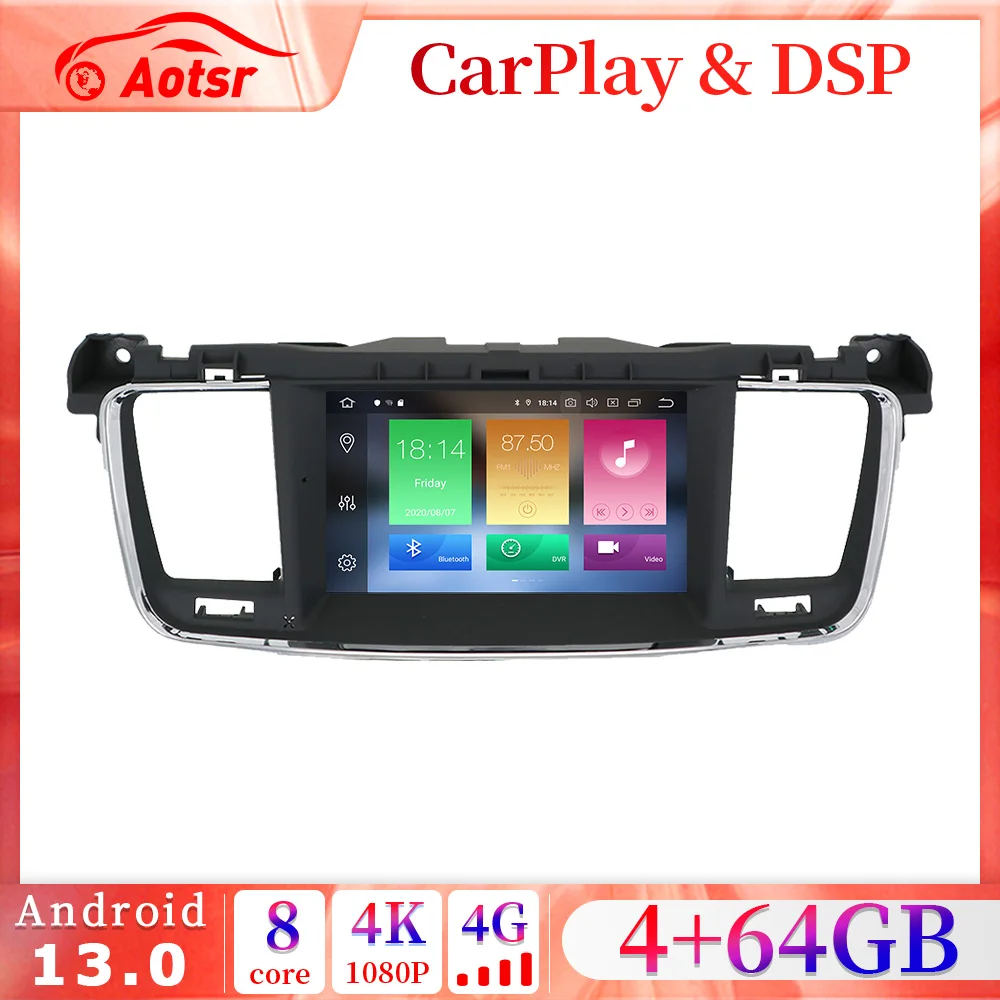 Android 13 PX6 Carplay Auto Car Radio For Peugeot 508 SW 508SW 2011-2018 Multimedia Video DVD Player Navi GPS Stereo Head Unit