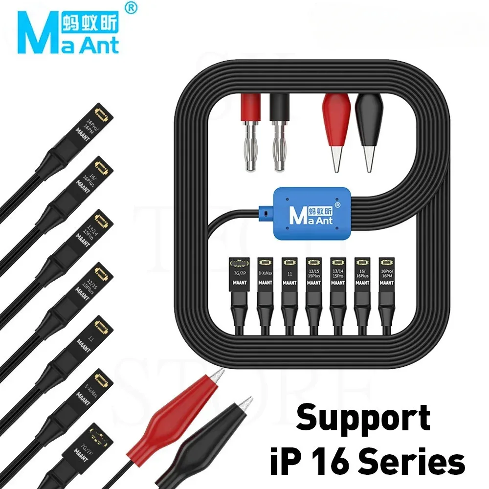 MaAnt M064 8-in-1 Power line FPC Power Supply Test Cable Boot Cable for iPhone 7 8 X 11 12 13 14 15 16 Pro Max Repair