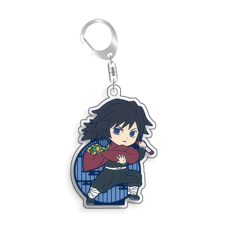 For Demon Slayer Iguro Obanai Himejima Gyomei Tomioka Giyuu Acrylic selfmade Cartoon Anime Keychain Pendant Toy gift 5cm - view 3