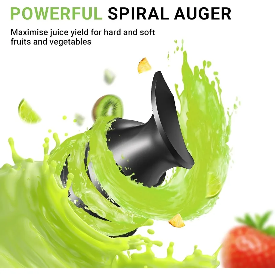 عصارة الضغط البارد 3.1 آلات عصارة مع شلال تغذية كبيرة للفواكه والخضروات كاملة مستخرج العصير من الفولاذ المقاوم للصدأ مع La #4