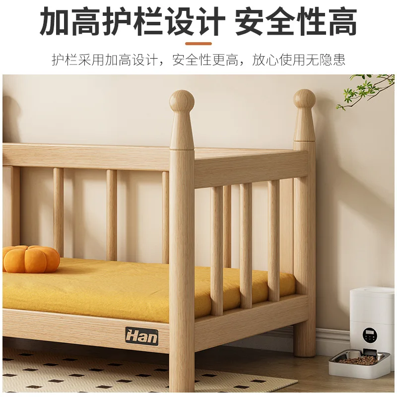 Wood Dog House Mat Pet Bed Dog Bed House Nest Mat Cattery Wooden Bed Suitable for All Four Seasons Pet Supplies Off The Ground