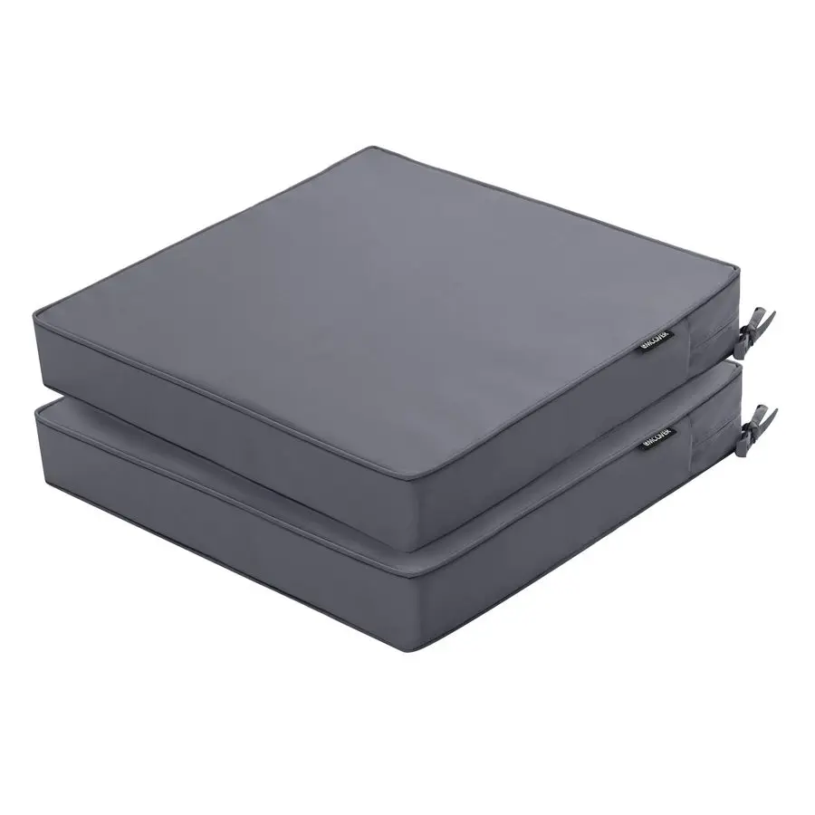 

Outdoor Chair Cushions 22 x 22 Inch Waterproof Patio Chair Cushions with Tie 5 Year Color Fastness Thick Outdoor Seat Cushion f