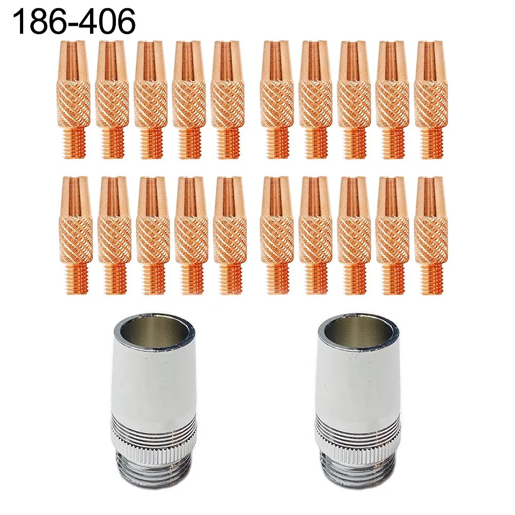 Direct in Welding Nozzle 186405 for Hobart SpoolRunner 100 Spool Gas Contact Head Replacement Part with Copper Construction