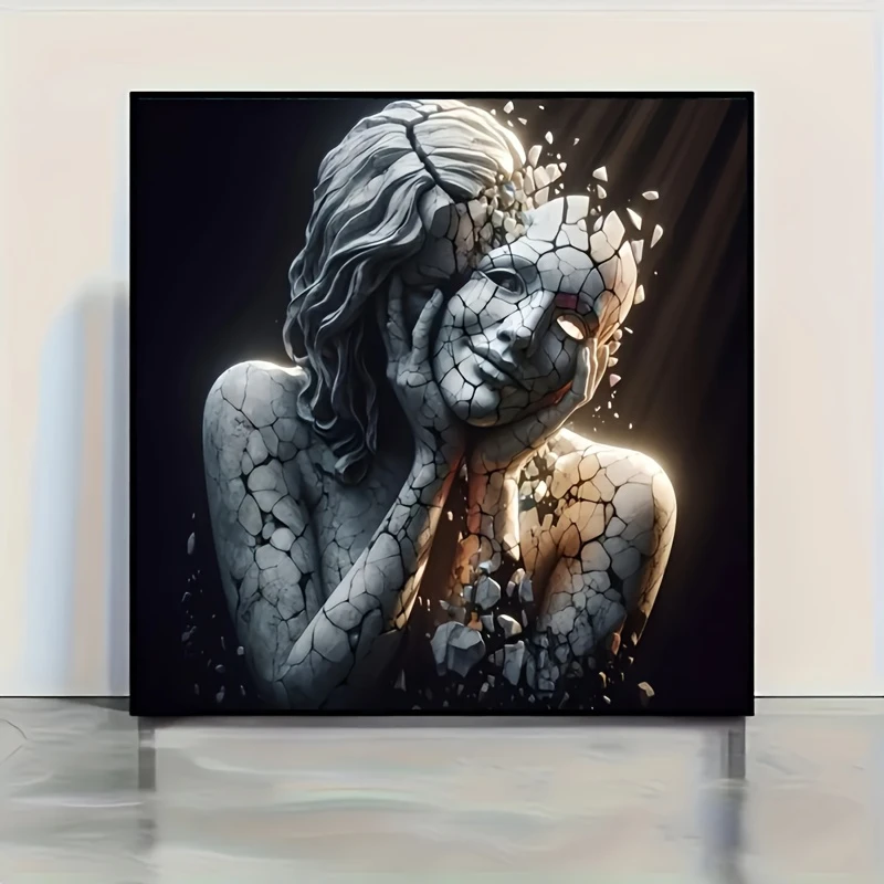 

500PCS/1024 PCS Jigsaw Puzzles Broken Personality Portrait Challenging Family Activity Game for Bedroom Home Decor Frameless