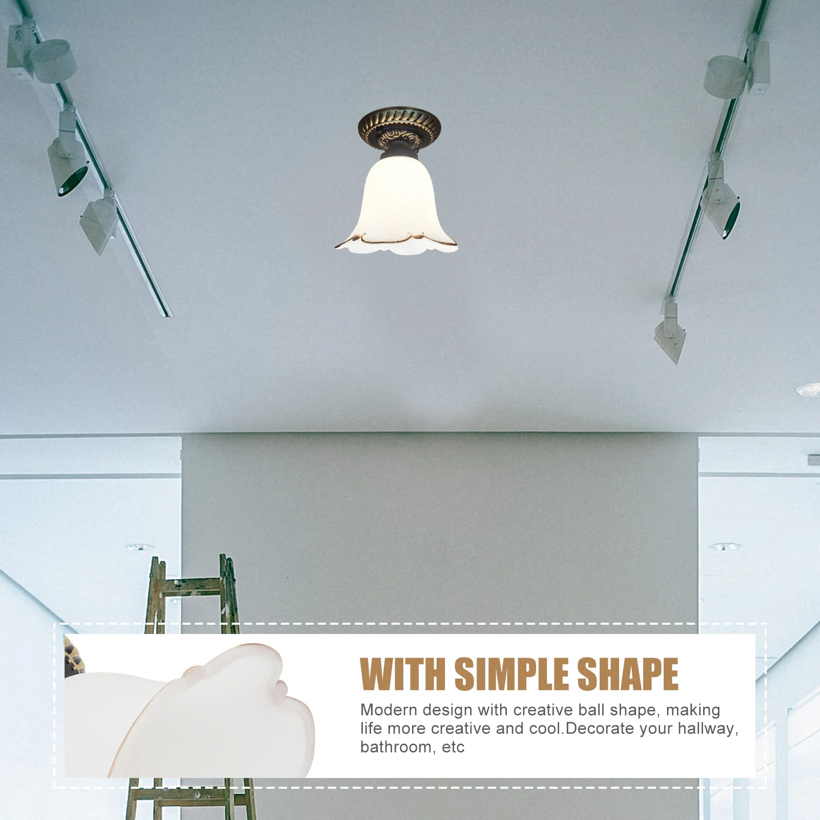 

1Pcs Ceiling Lamp Premium Material Modern Creative Ball Shape Decorative Lamp for Kitchen Living Room Bedroom Balcony Light