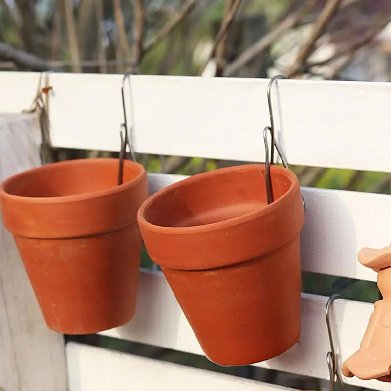 Terracotta Pots Hangers Triangular Shaped Metal Racks Simple Hanger For Hangings Flower Baskets Indoor Plants Holder Balcony