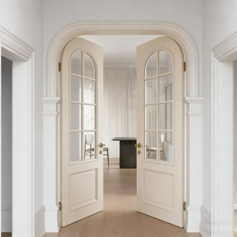 *&F Living Room French Partition Door 6063 T5 Aluminum Alloy Frame Double Layer Glass Double Doors Household French Doors