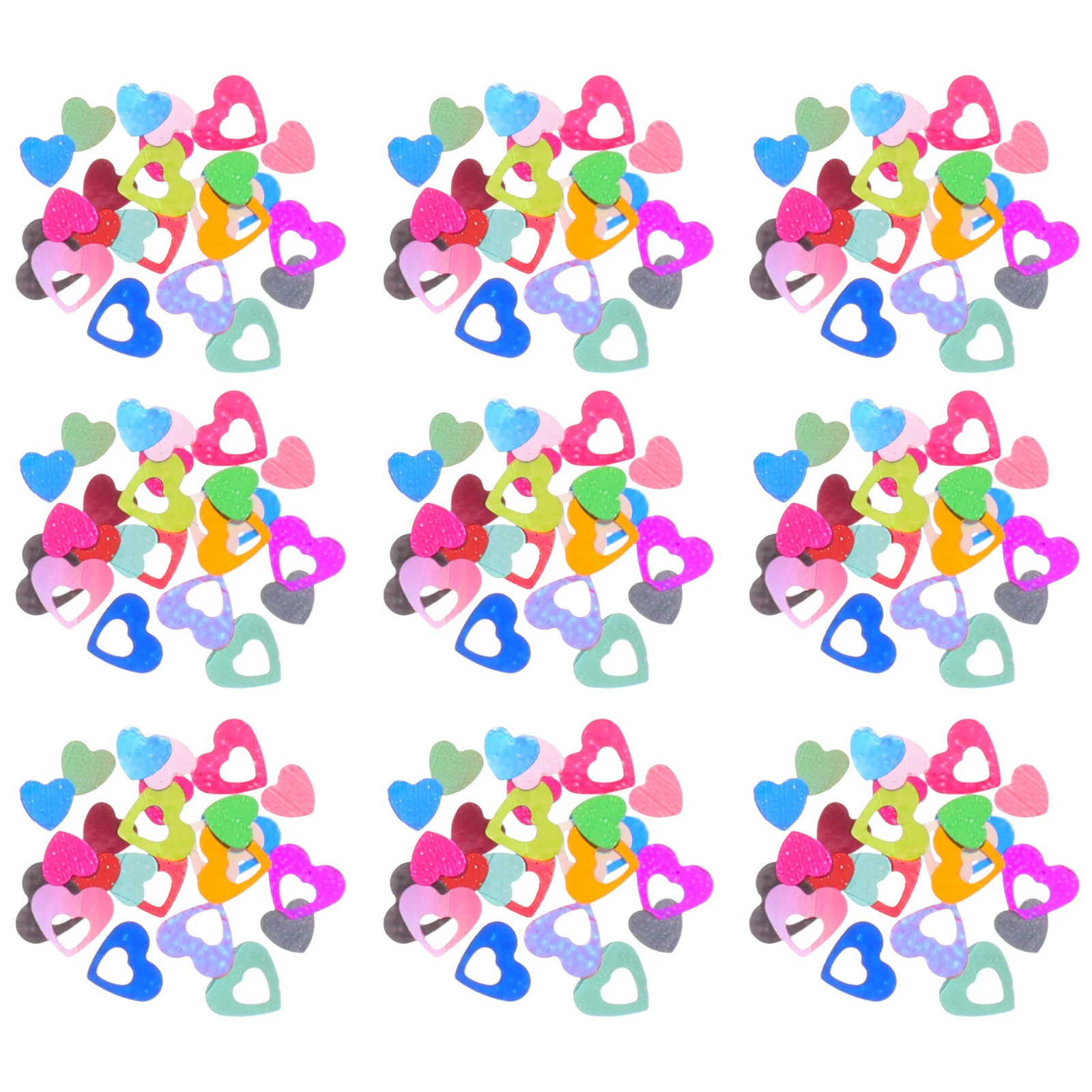 2 صناديق القلب مسمار الفن DIY يلمع الترتر صالون الأظافر اكسسوارات مانيكير لوازم ماكياج بريق الترتر للحزب