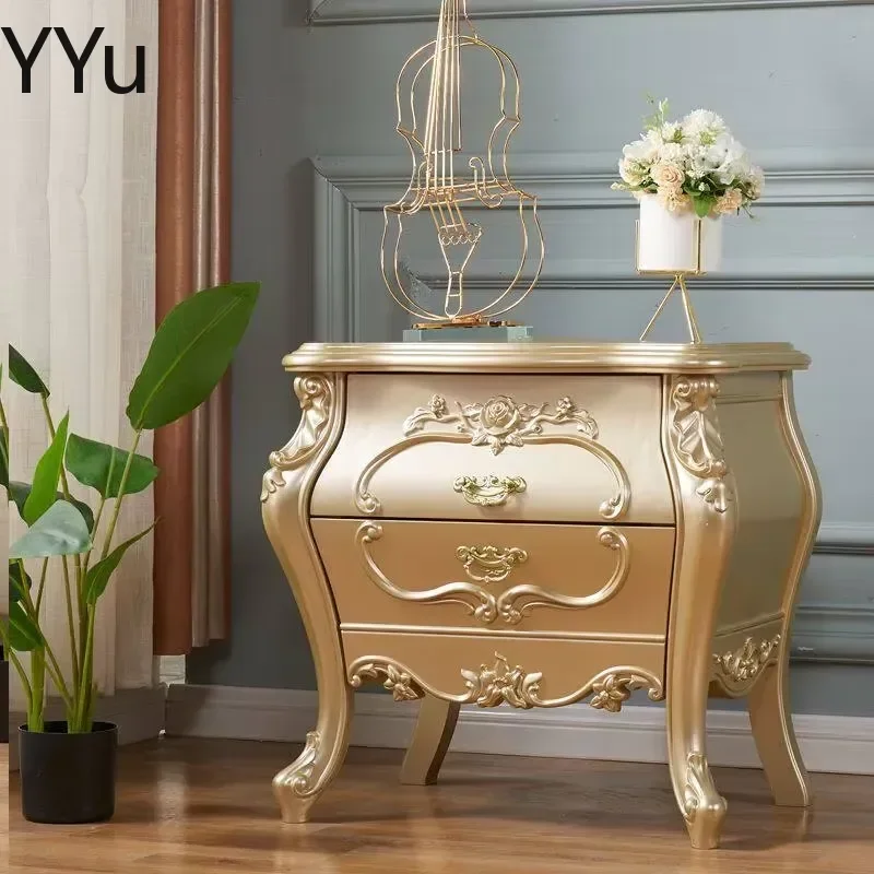 Nordic Luxury Glamour Nightstand for Bedroom Drawer Bedside Table Storage Quality Furniture for Living Room Modern Home Decor