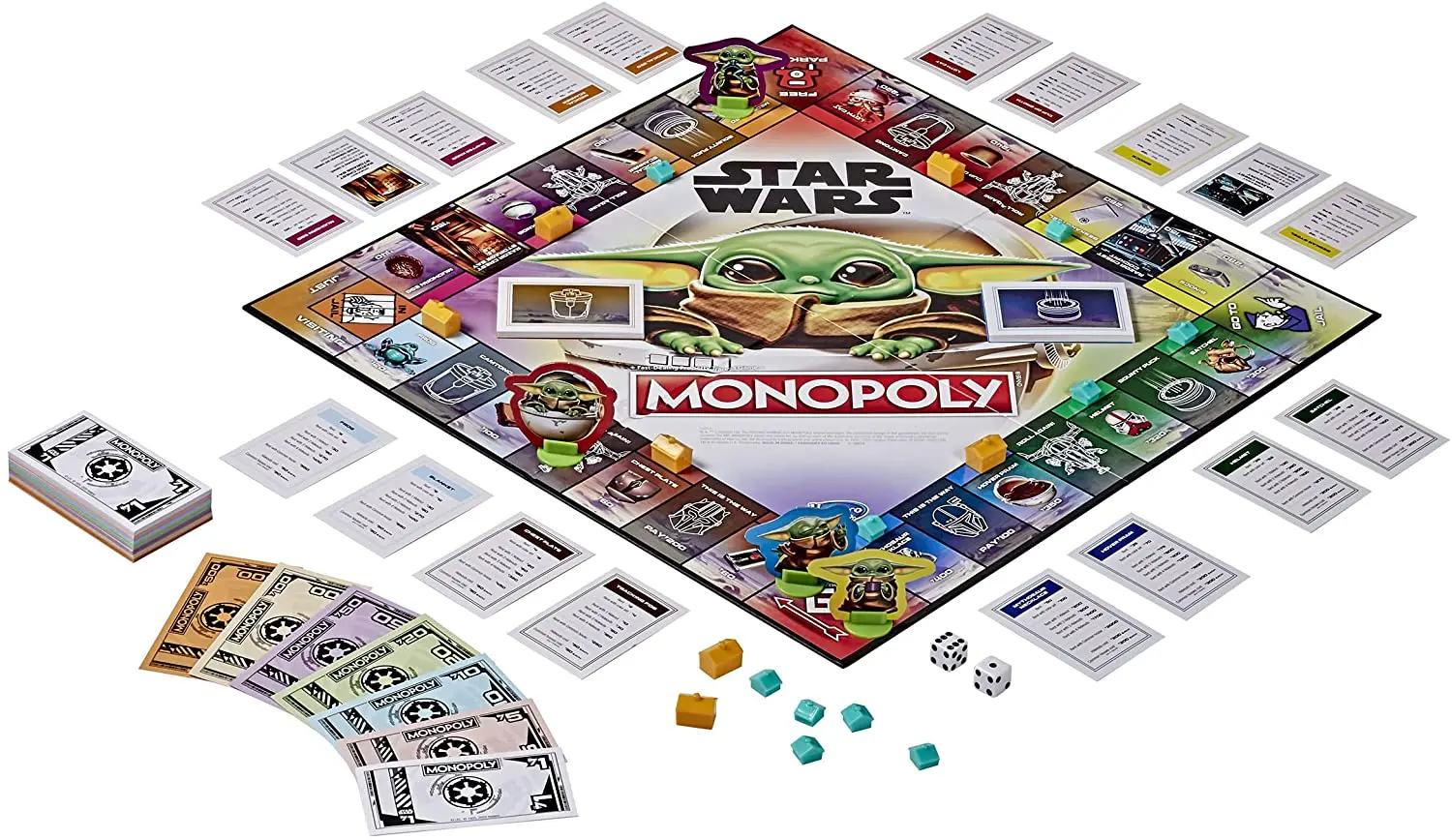 Hasbro Star Wars Monopoly Toy Baby Yoda English Board Game Card Game Family Gathering Puzzle Game Boxed Children Adult Toy Gift