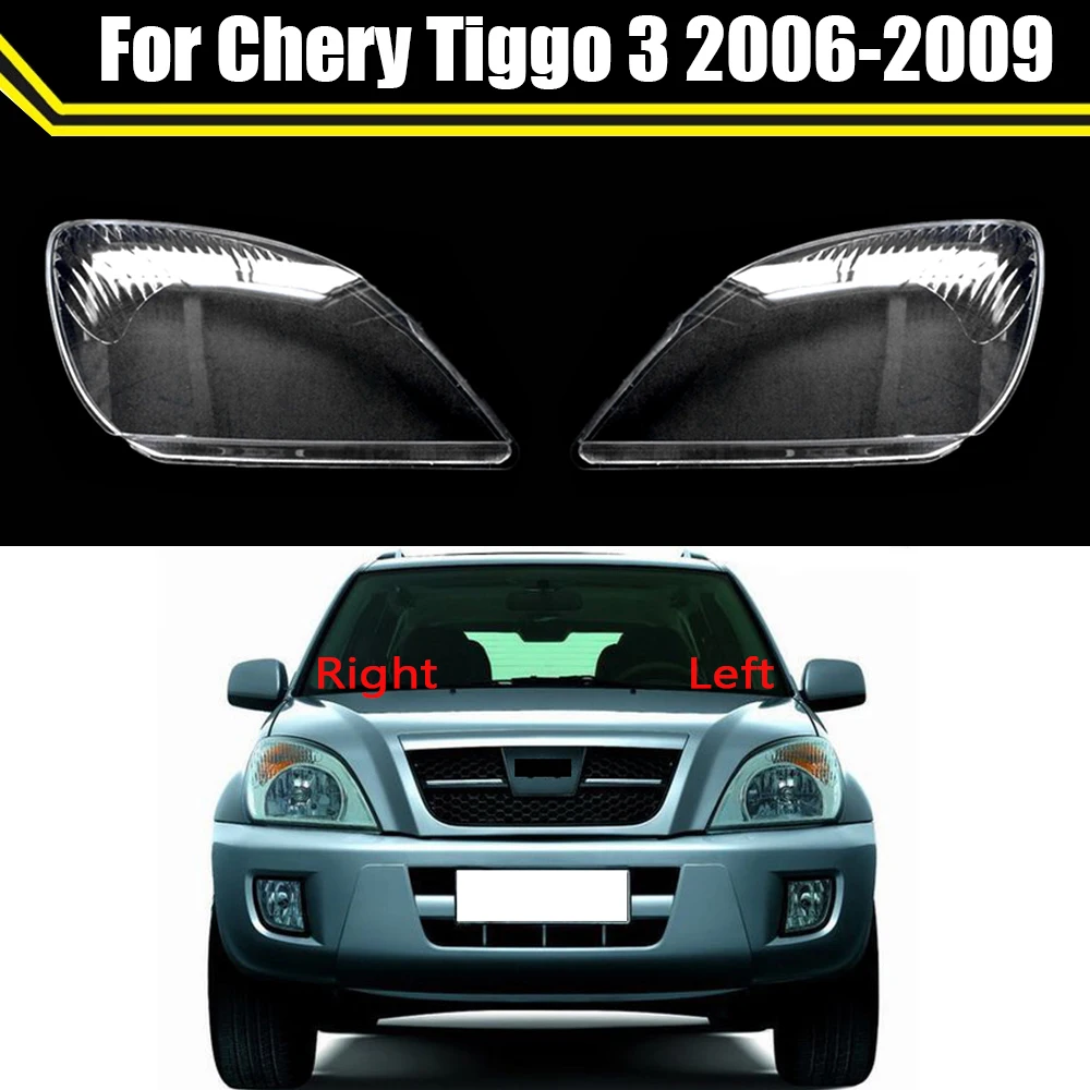 

Front Car Protective Headlight Glass Lens Cover Shade Shell Auto Transparent Light Housing Lamp Caps For Chery Tiggo 2005~2009