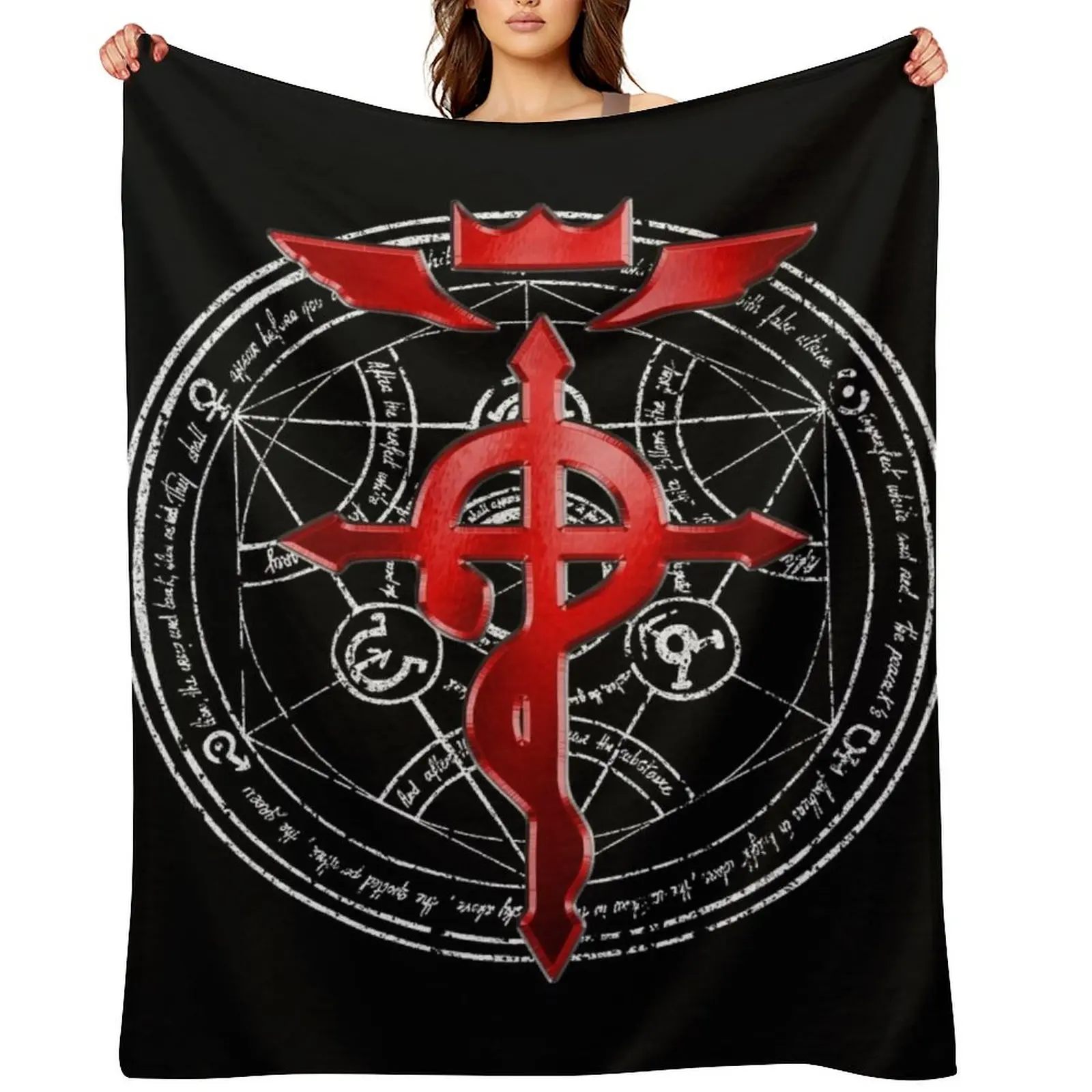 

Fullmetal Alchemist Transmutation Symbol Throw Blanket Personalized Gift halloween Tourist Bed Blankets