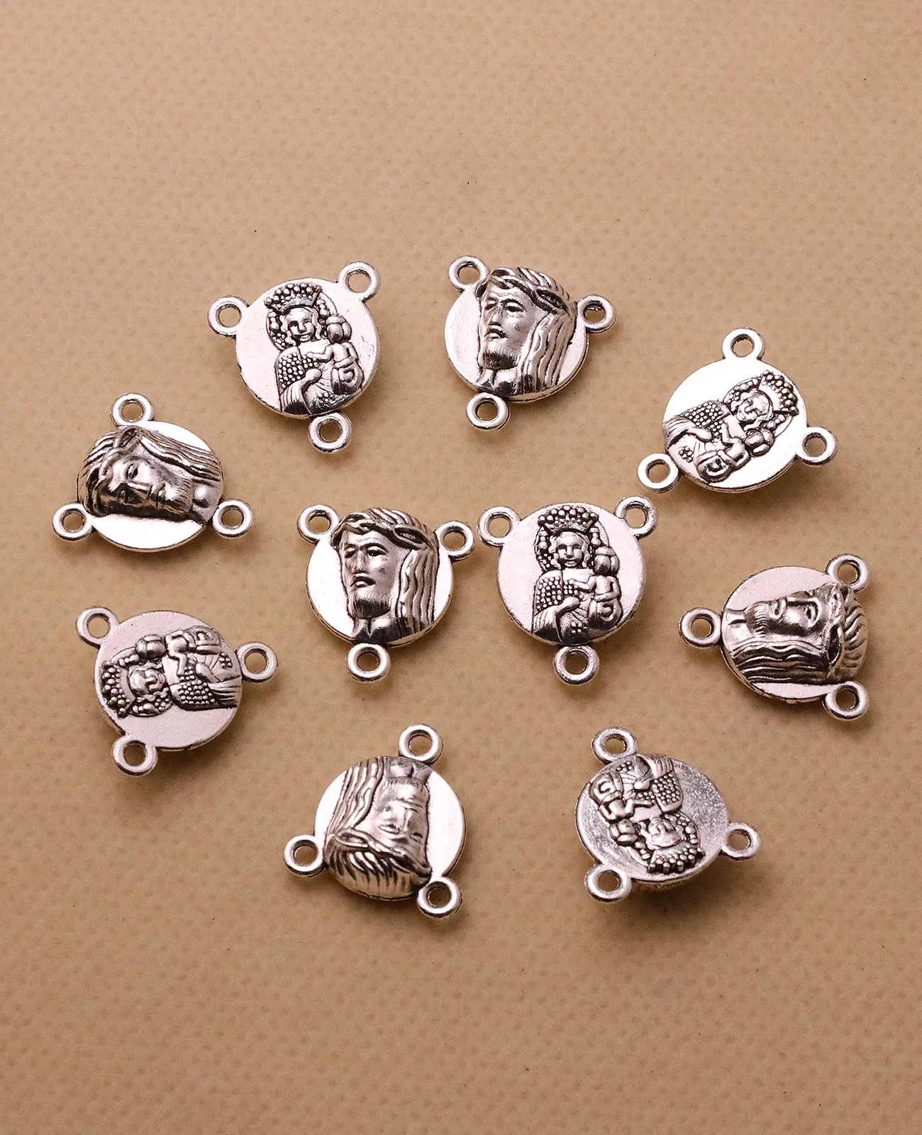 20 قطعة مركز الوردية يسوع المسيح موصلات سيدة مريم العذراء عقد الرضع يسوع الوردية محور لتقوم بها بنفسك مجوهرات اكسسوارات