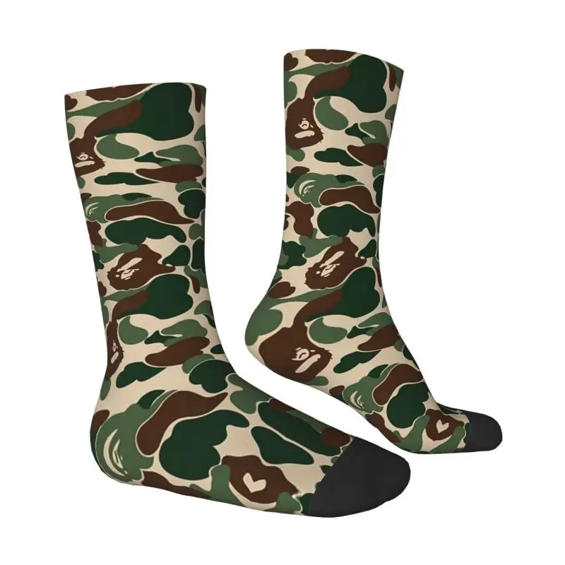 Unisex clássico Camo Pattern Crew Socks, Cool Dress Socks, Camo Pattern, Primavera, Verão, Outono, Inverno