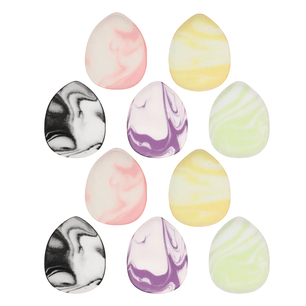 10Pcs Water Drop Shape Mini Thumb Powder Puff Soft Skin Friendly for Concealer Dark Circles Wet Dry Use Setting Foundation