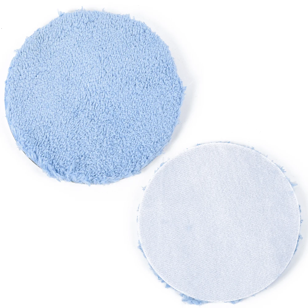 Cleaning Polishing Pad Tool Waxing 1pc 5 Inch Buffing Detailing Parts Replacement Accessory Auto Blue Automotive