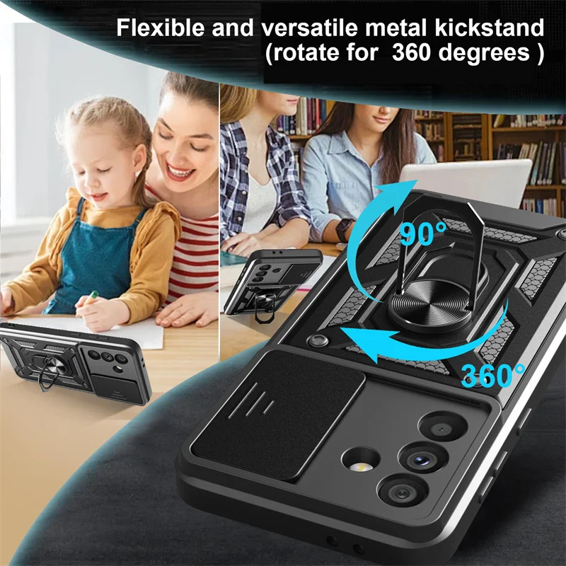 حافظة مدرعة لهاتف سامسونج جالاكسي S24 FE S22 S23 Plus S21 S25 Ultra S20 A54 A16 5G A56 A55 A35 A15 A05 A06 غطاء حماية لعدسة الشريحة #4