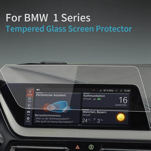 Imagen 1 del producto Para BMW Serie 1 2023 Protector de pantalla 118/128/135/140 consola Central película protectora de vidrio templado protección de navegador