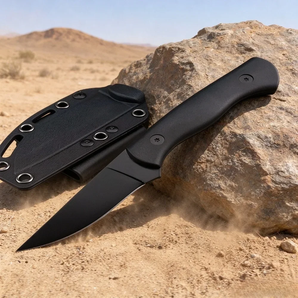 High Quality Outdoor Straight Knife Fixed Blade Knife for Hunting Camping Field Work with Sheath