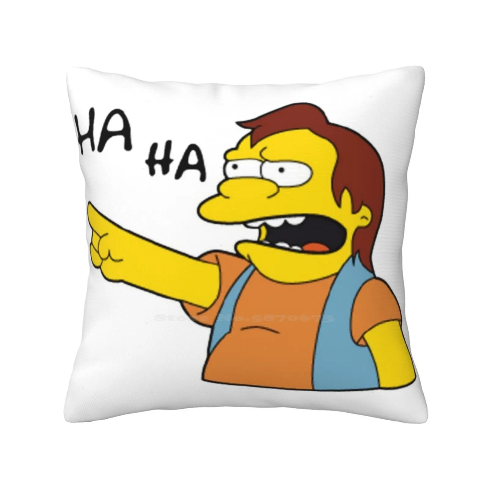 Nelson Muntz Catch Phrase Bedroom Office Hug Pillowcase The Funny Beard Cartoon Lisa Margin Tv Meme Homer