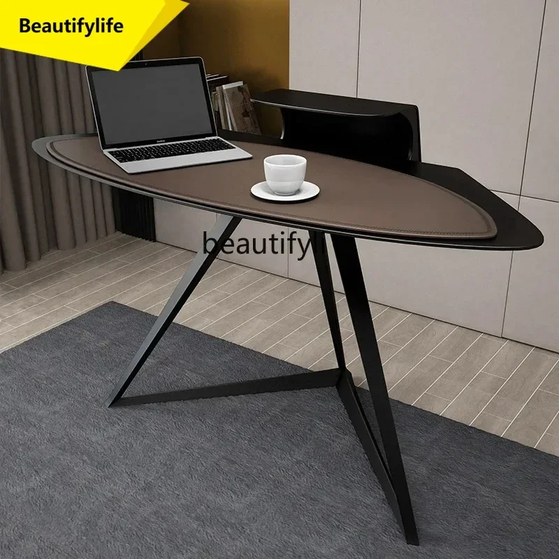 

Light Luxury Desk Small Apartment Balcony Student Study Desktop Computer Desk Bedroom Modern Minimalist Italian Minimalist K185