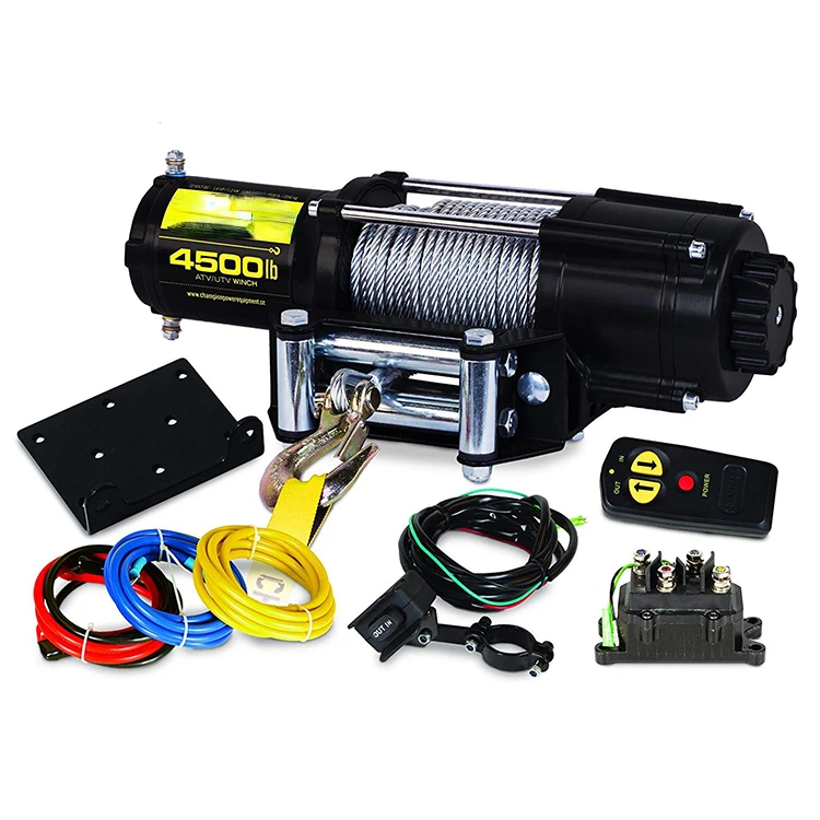 12V Steel Cable Rope Electric Winch Power Auto Truck Motor Off Road Winch 12000 lbs 5 Ton for 4x4 Car atv