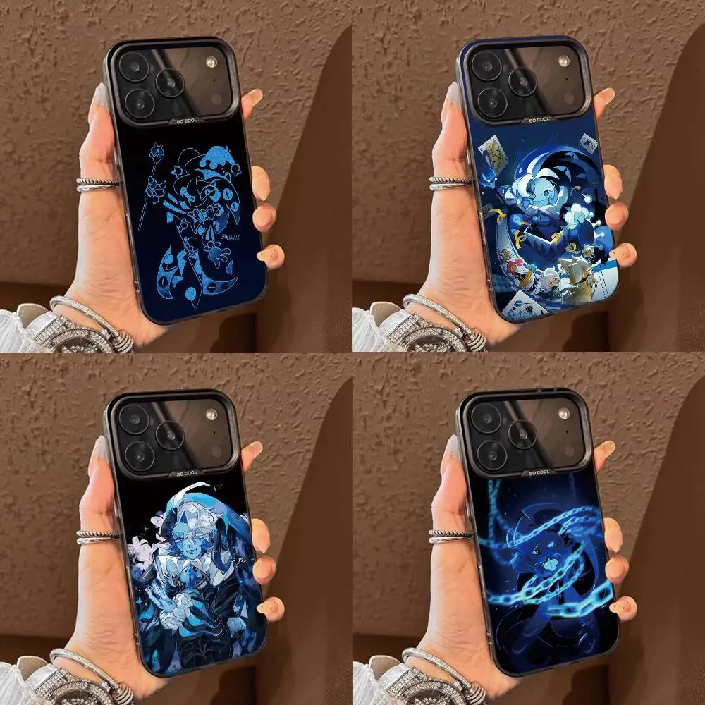

S-Shadow Milk Cookie Run Phone Case For iPhone 17,16,15,14,13,12,11 Plus,Pro Max,XS,Colorful Silver Black Cover