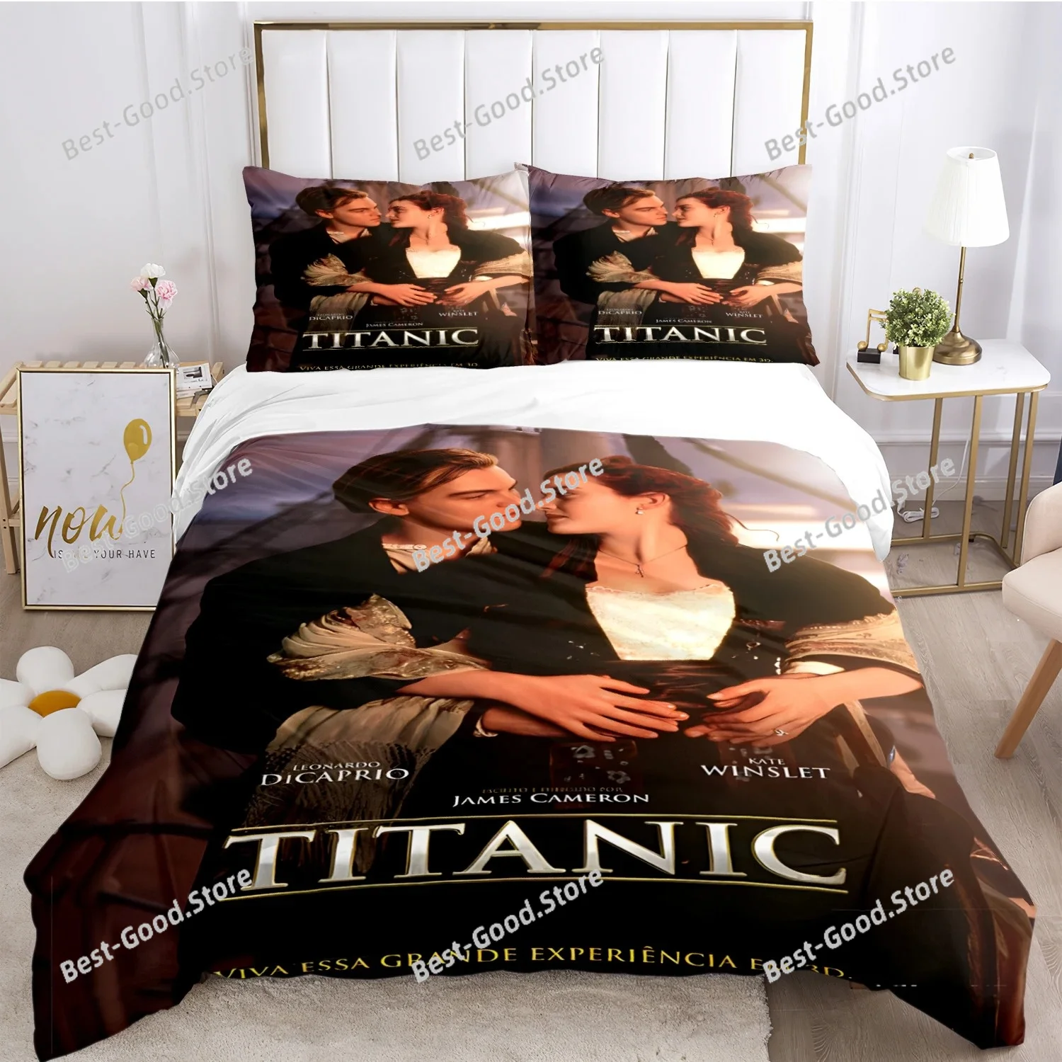 Titanic Romantic Love All Season Duvet Cover Comforter Bedding Sets Soft Quilt Cover and Pillowcases SingleDoubleQueenKing