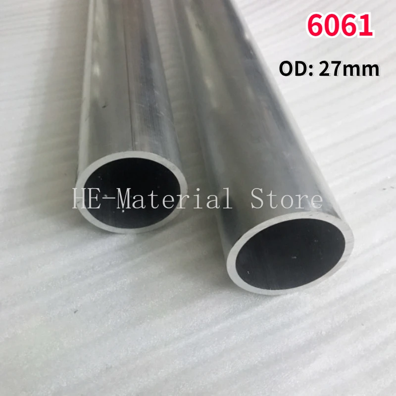 

1Pcs Length 100mm 6061 Aluminium Alloy Tube OD 27mm Hollow Round Aluminum Tube ID 8/9/11/14/17/21/23/25mm