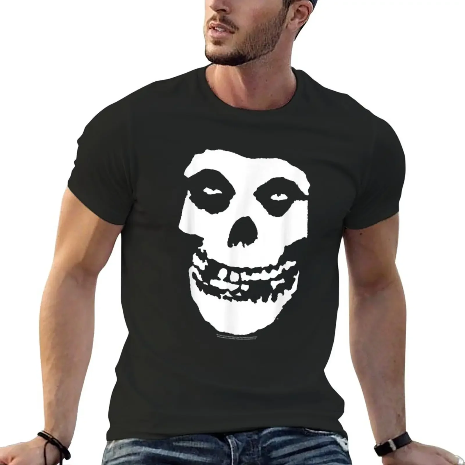 

Mens Misfits Fiend Skull T-Shirt Blouse cheap stuff vintage men clothing