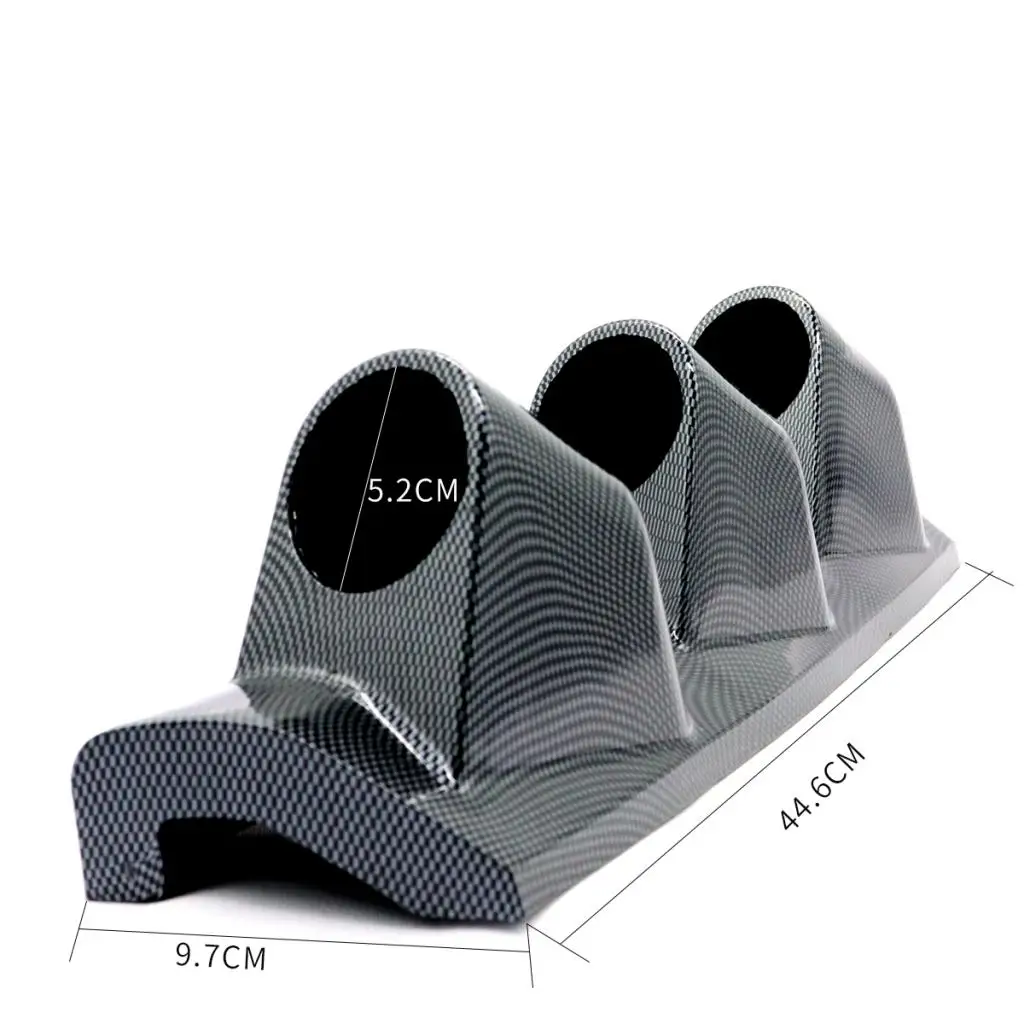 Three Meter Dash Mount Pod Bezel ABS Gauge Holder for Universal Car 52mm Gauges Set Right Side Pillar