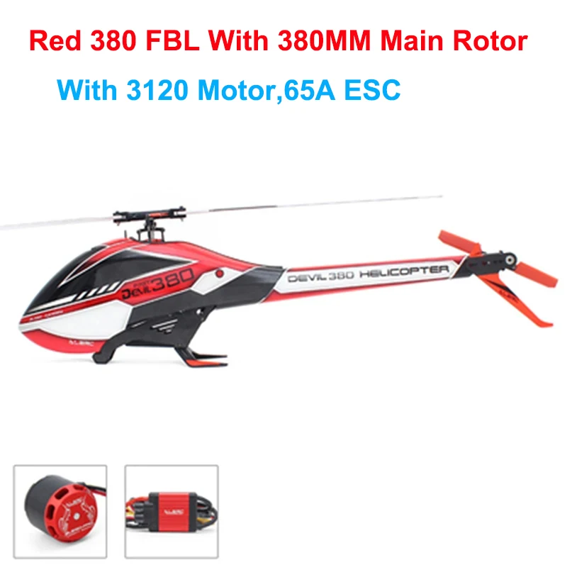 

ALZRC-RC Devil 380 Devil 420 FAST FBL 6CH 3D Red / Green Flying RC Helicopter Kit With 380MM 420MM Carbon Fiber Main Tail Paddle