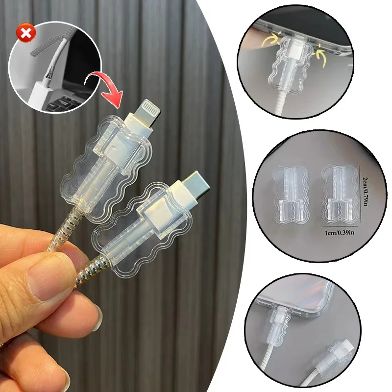 1/10pcs Data Cable Protector Sleeve,Anti-Breakage Cord Saver,Mobile Phone Accessory,Flexible Cord Management for School and Home