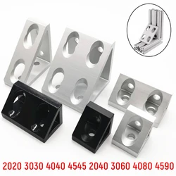 4Pcs/Lot Aluminum Profile Right Angle Triangle Block Triangle Connector Bracket 2020 3030 4040 4545 2040 3060 4080 4590