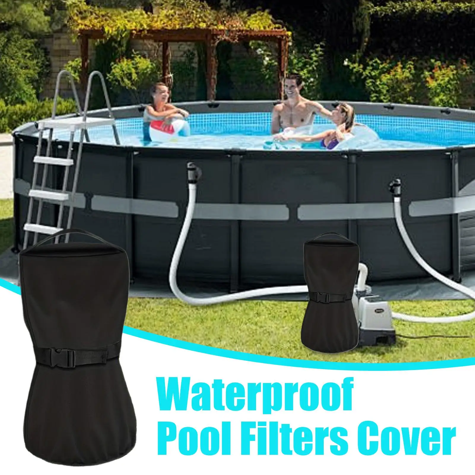 

Pool Filter Cover Waterproof Filter Pump Cover UV Resistant Secure Swimming Pool Accessories Snow And Rainproof Protection For