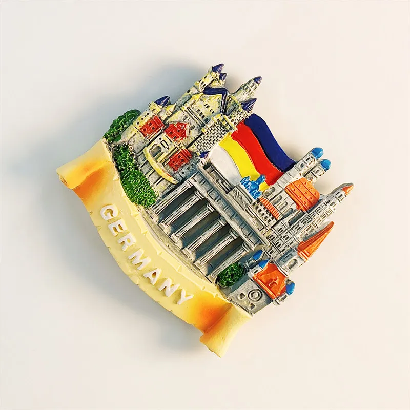 Berlin landmark building tourism commemorative three-dimensional hand-painted magnet refrigerator magnet resin material
