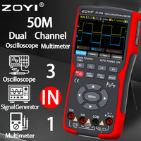 ZOYI ZT-703S 3-in-1 Oscilloscope Multimeter with 3.5 Inch IPS Display,25000 Counts, Dual Channel 50MHZ Bandwidth,280MSa/s High