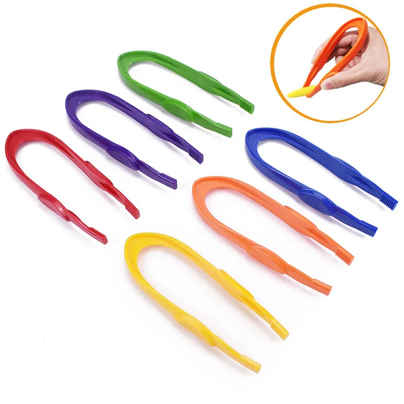 

6Pcs Round Tip Tweezers Kids Fine Motor Skills Development Montessori Experiment Tools Preschool Homeschool Supplies