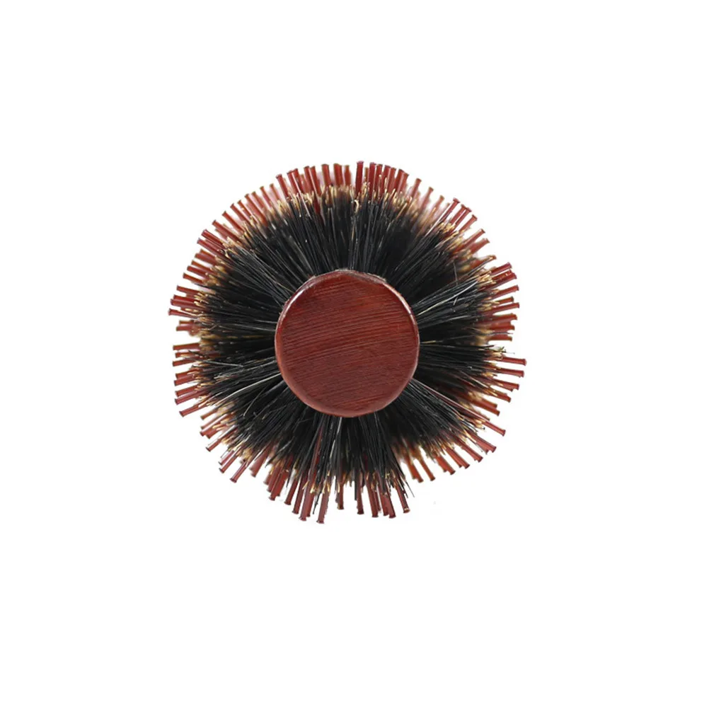 

Twill 14 Round Hair Brush Wooden Handle Bristles Nylon Styling Drying Curling Short Medium Hair Round Comb Brush